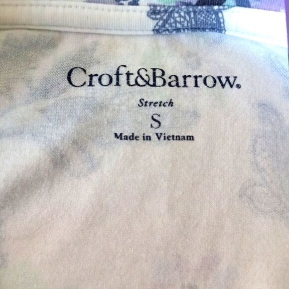 CROFT & BARROW FLORAL T-SHIRT 95% COTTON - Picture 5 of 6